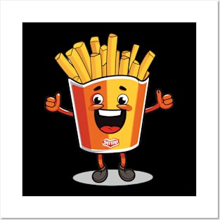 kawaii french fries T-Shirt cute ,potatofood Posters and Art